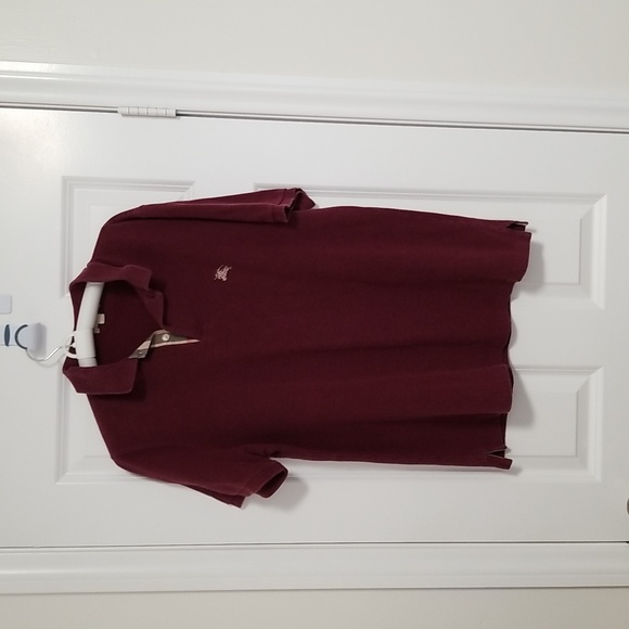 Burberry Brit men's burgundy polo, size XL - Picture 4 of 7